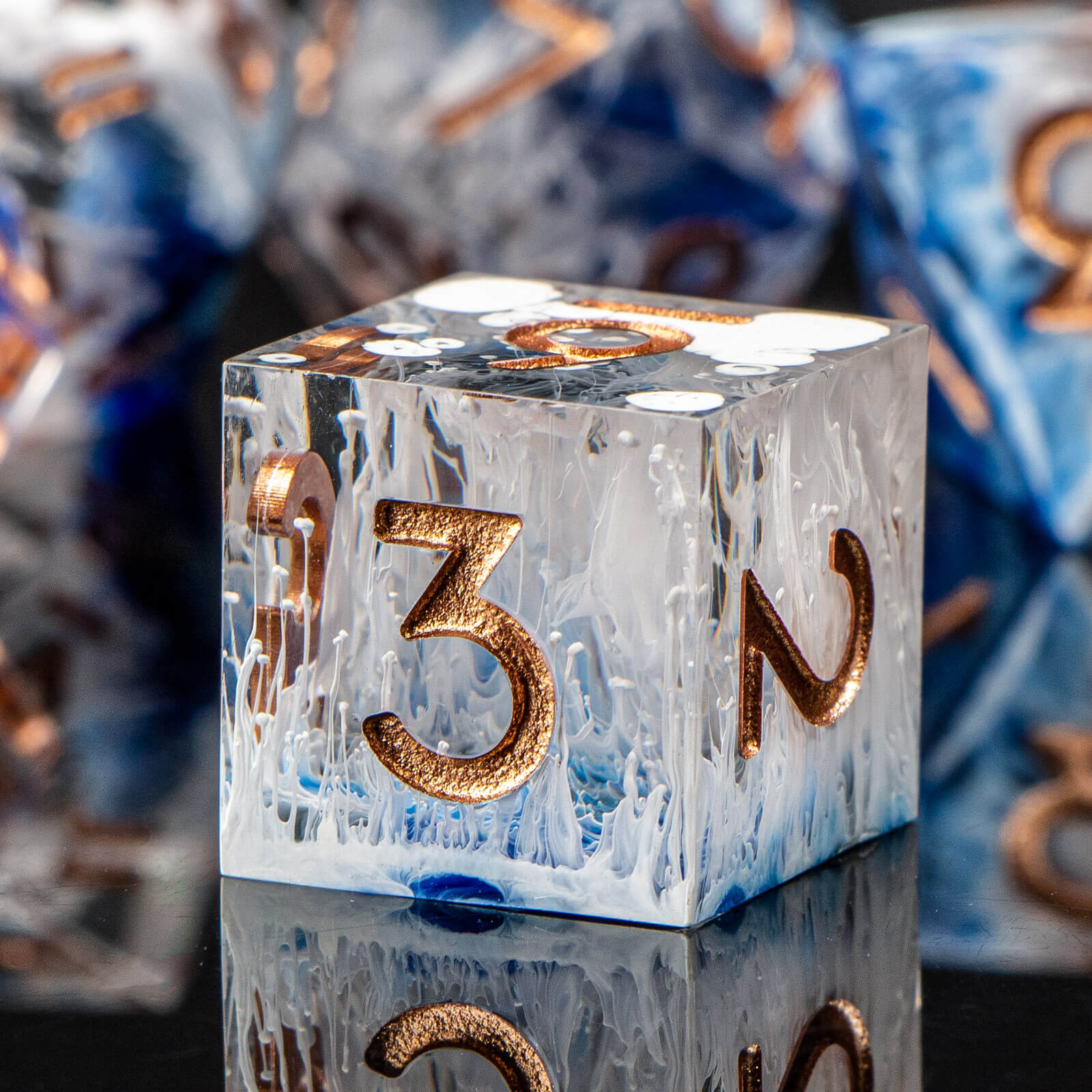 Board Game Dungeons And Dragons - Resin Sharp Edged DND Dice, Handmade