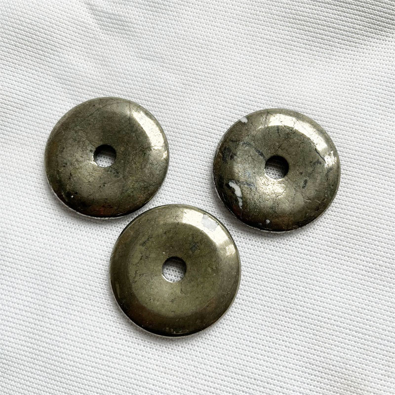 Board Game Yogi - 7*40MM Pyrite Gogo Donut Pingan Pendant