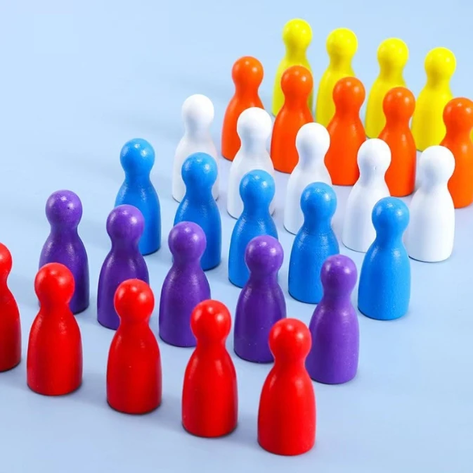 100 Pcs Colorful Wooden Chess  - đánh giá và giá Board Game Economy