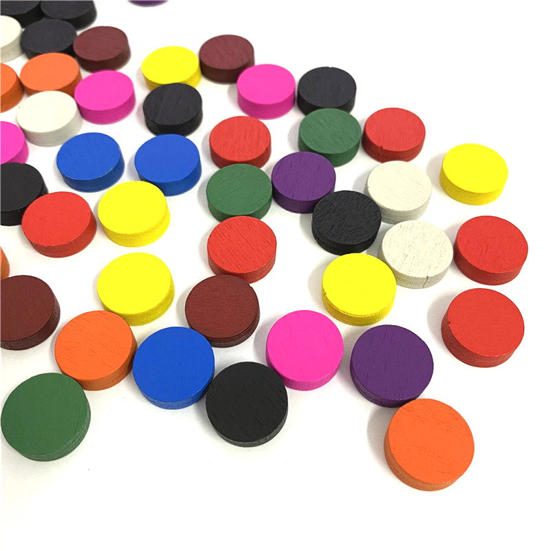 50pieces 15*5MM 11 Colors Wood - đánh giá và giá Board Game Economy