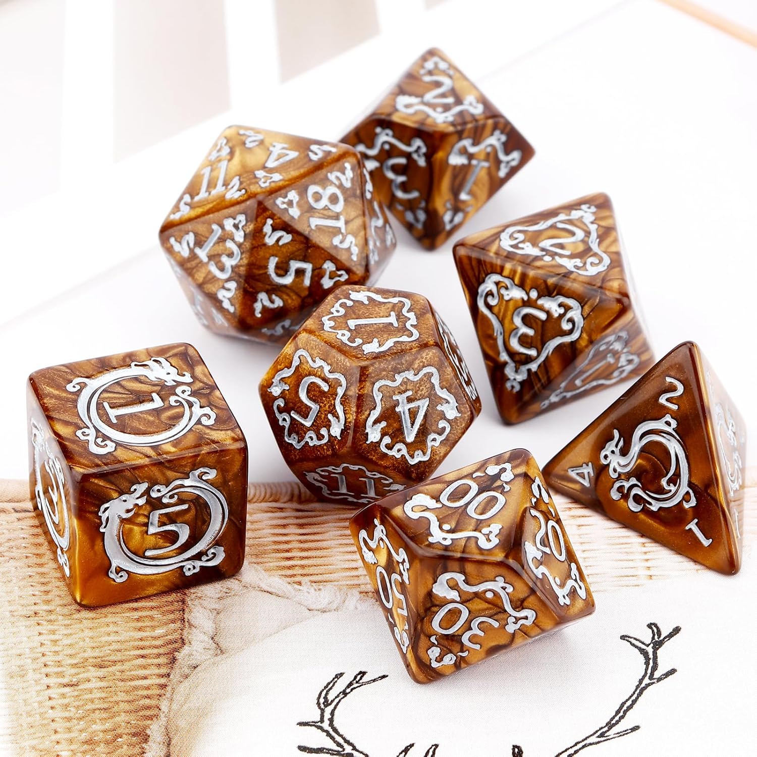7Pcs Set DND Dice Dragon Patte - đánh giá và giá Board Game Dungeons And Dragons
