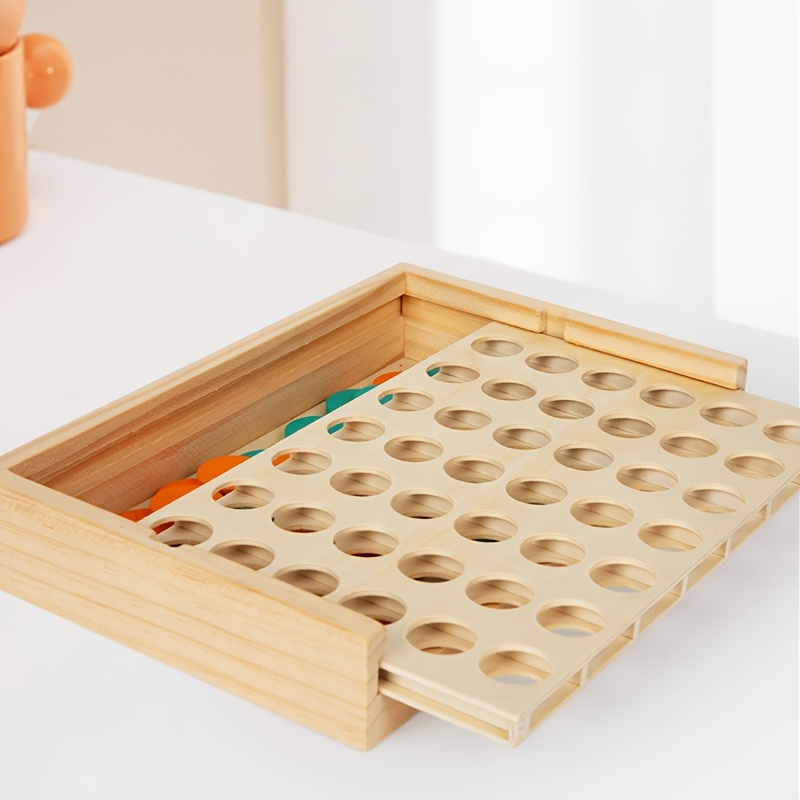 4 in a Row Wooden Board Game - - đánh giá và giá Board Game Viral