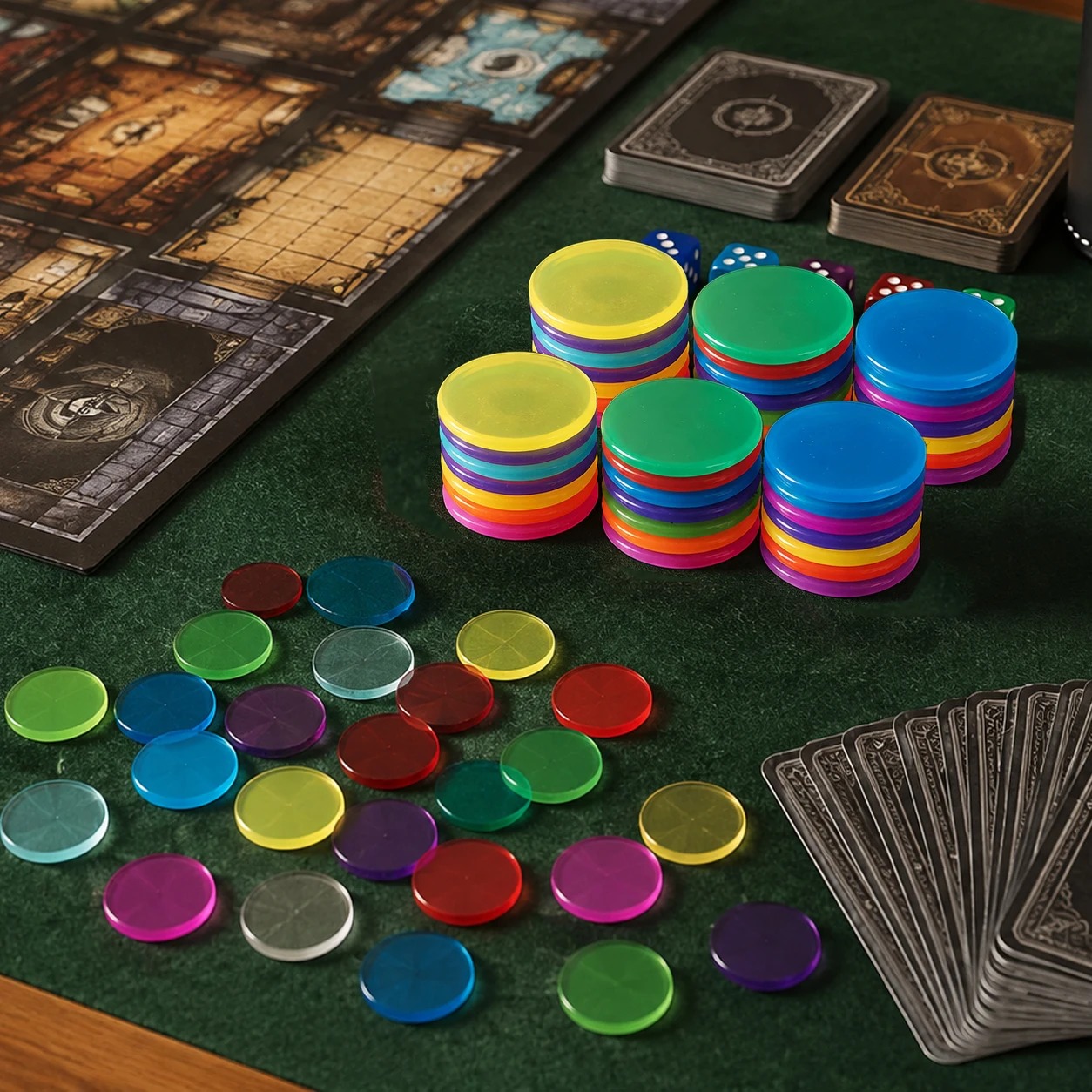 100/300Pcs  Plastic Chips DIY  - đánh giá và giá Board Game Economy